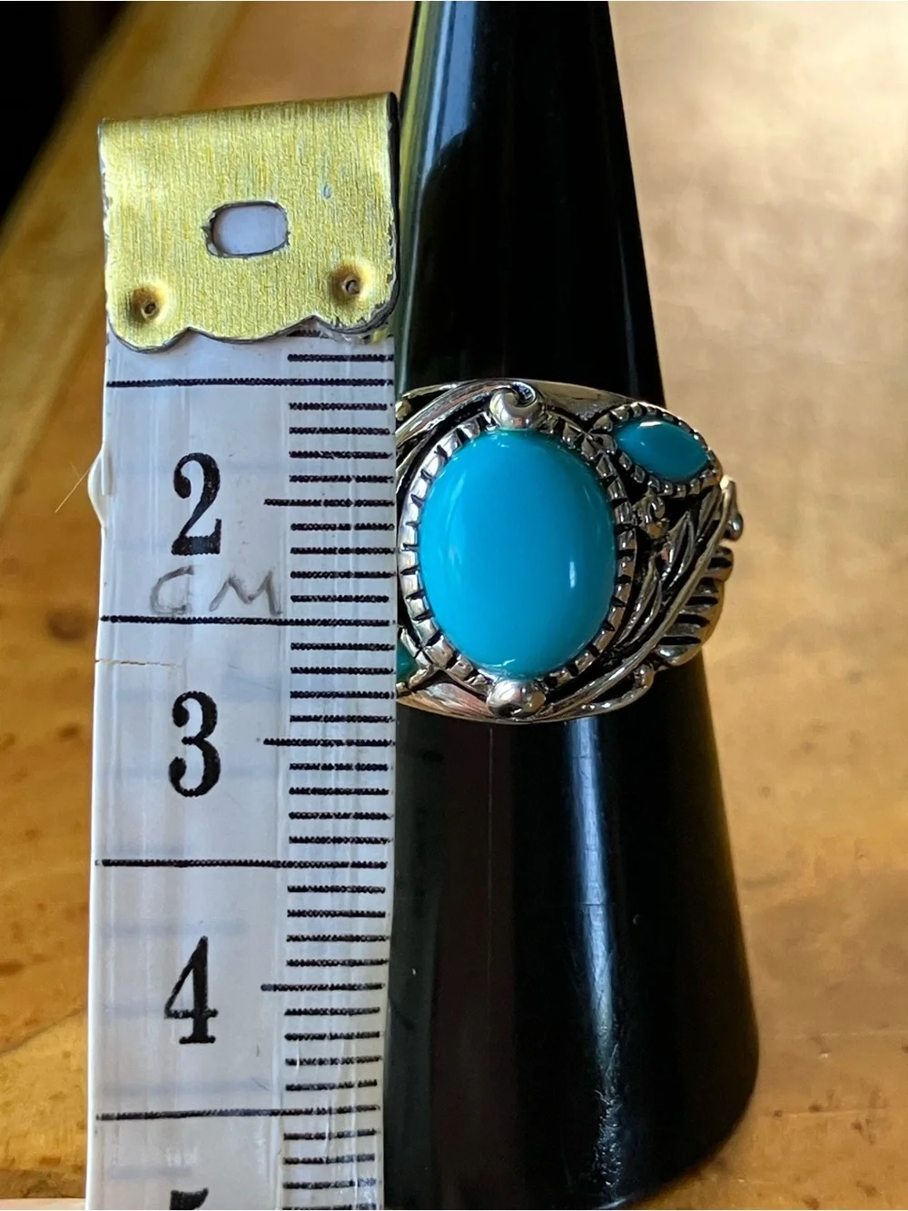 Sleeping Beauty Turquoise Sterling Silver Ring Size 7